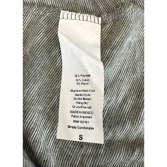 Lularoe Carly Dress Small Heather Olive Green Hi‎ Lo Short Sleeve Solid Stretchy - Picture 8 of 9